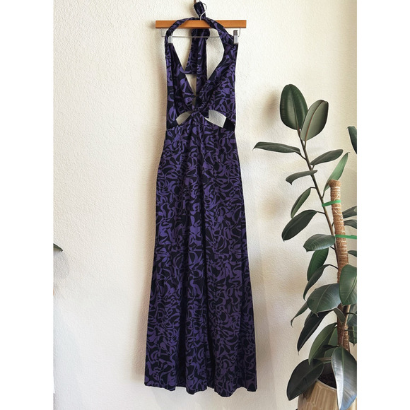 Free People Pants - Free People Womens Kira Wide Leg Halter Jumpsuit XS Cut-Out Boho Festival Cotton